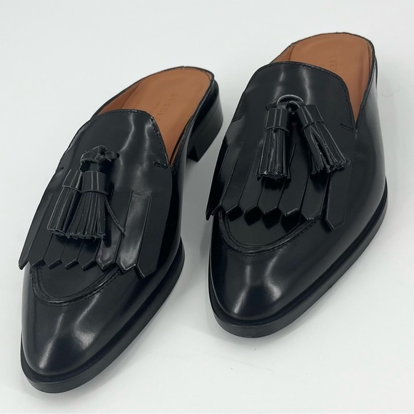 EVERLANE The Modern Tassel Loafer Mule in Black Italian Leather Slip On 8.5 NEW - Picture 11 of 15